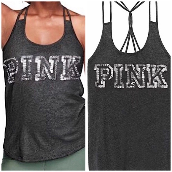 PINK Victoria's Secret Tops - 1 DAY SALE Victoria’s Secret Pink Sequin Tank Top
